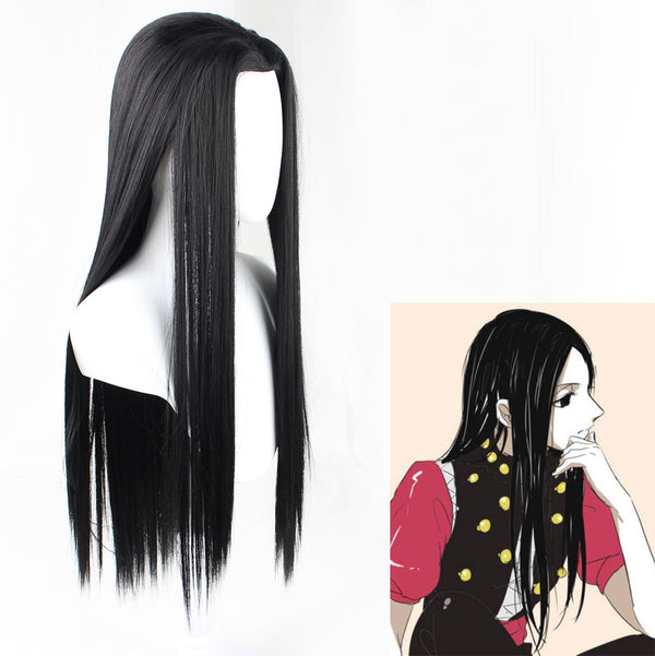 100CM long Illumi Zoldyck/cos Irumi middle parting wig Anime X-Hunter Heat Resistant Synthetic Hair Wigs + Wig Cap