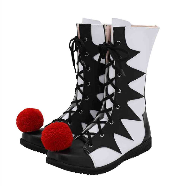 Black Version Pennywise Cosplay Boots Shoes Horrible Clown Stephen King Boots Custom Halloween Accessorie