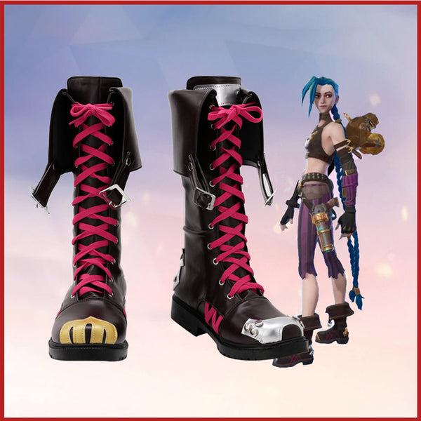 Arcane: LoL Jinx Cosplay Shoes Boots Halloween Costumes Accessory Custom Made