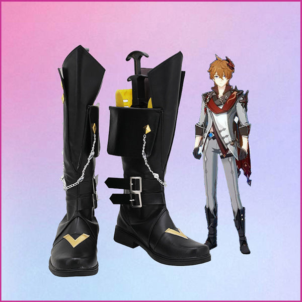 Genshing and Impacts Tartagliaia Cosplay Shoes Boots Cosplay Prop Shoes Halloween