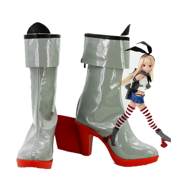 Anime Kantaiai Collections Shimakazeze Cosplay Shoes Party Fancy Red Heel Boots Custom Made For Girls Women