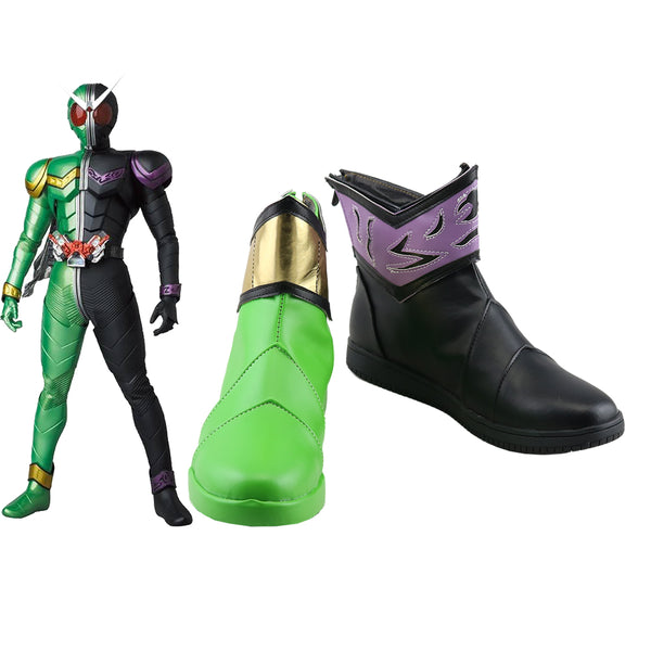 Masked Rider Initial W Cosplay Shoes Kamen Rider Boots Halloween Carnival Shoes