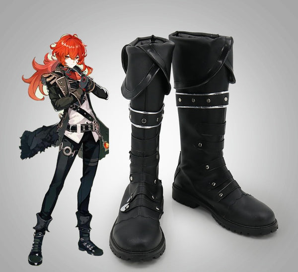 Genshing and Impacts Dilucuc Ragnvindrdr Cosplay Shoes Boots Halloween Boots