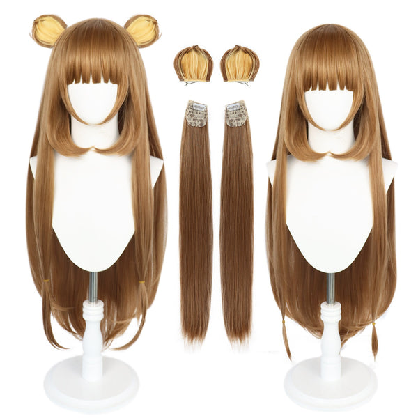 The a Rising oh the Shield a Hero Tatete no Yuushaha no Nariagariri Raphtaliaia Cosplay Wig Hair Wigs + Ears Hairpins Cosplay Costume