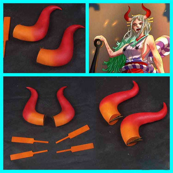 New Yamatoto Cosplay Horns Kanzashihi Headwear Headdress Hairpin Halloween Carnival Fancy Party Cosplay Props Birthday Xmas Gifts
