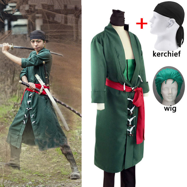 5PCS Japanese Anime Roronoaoa Zororo Cosplay Costume Comic Halloween Cosplay robe Full Set Cosplay Boots Shoes