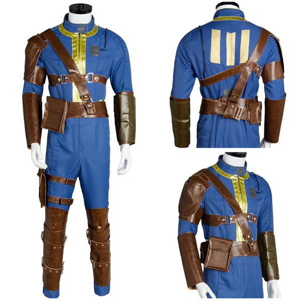 Game Fallout 4 Male Sole Survivor Nate Cosplay Costume Adult Men's Halloween Carnival Jumpsuit Outfit