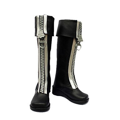 Cosplay Shoes Inspired by D a Gray a man a Allen oh White Zipper Brown