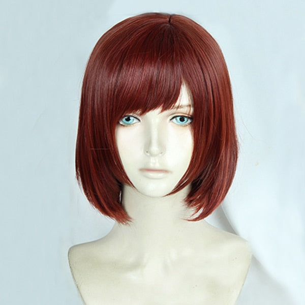 Kingdom Hearts III Kairi Short Reddish Brown Heat Resistant Synthetic Hair Cosplay Costume Wig + Free Wig Cap